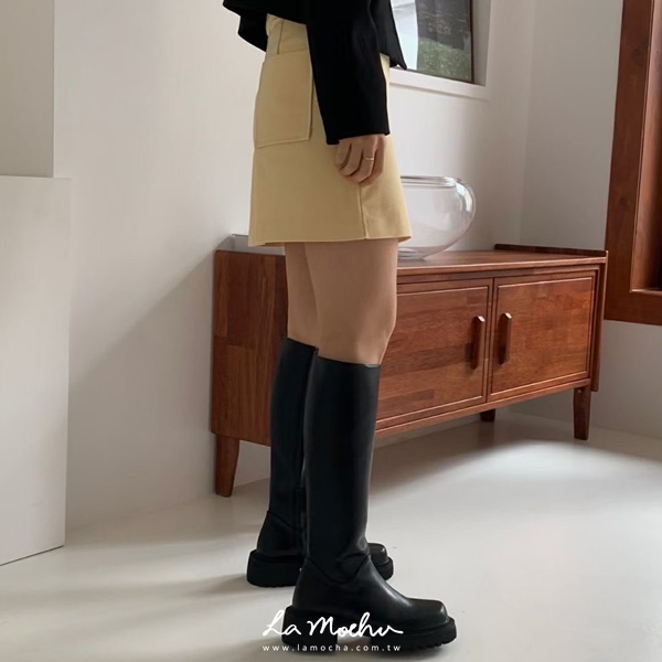 鋸齒設計厚底長靴(花花.柔柔清單)